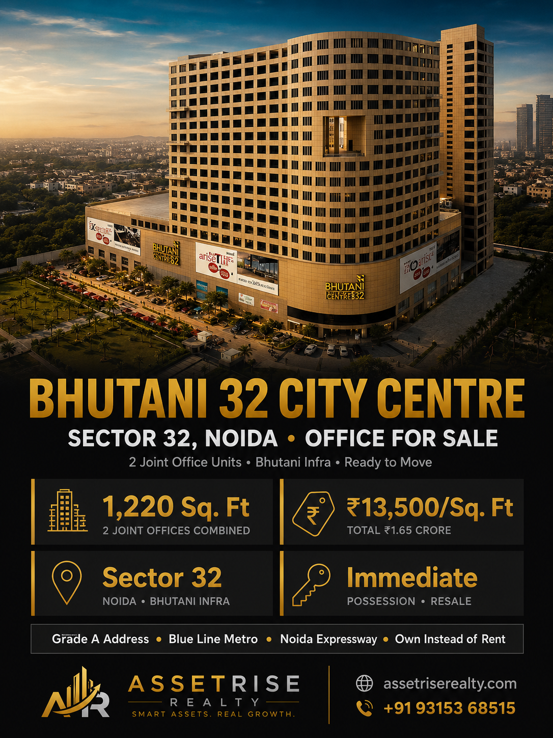 Bhutani 32 City Centre — Sector 32, Noida | Office for Sale