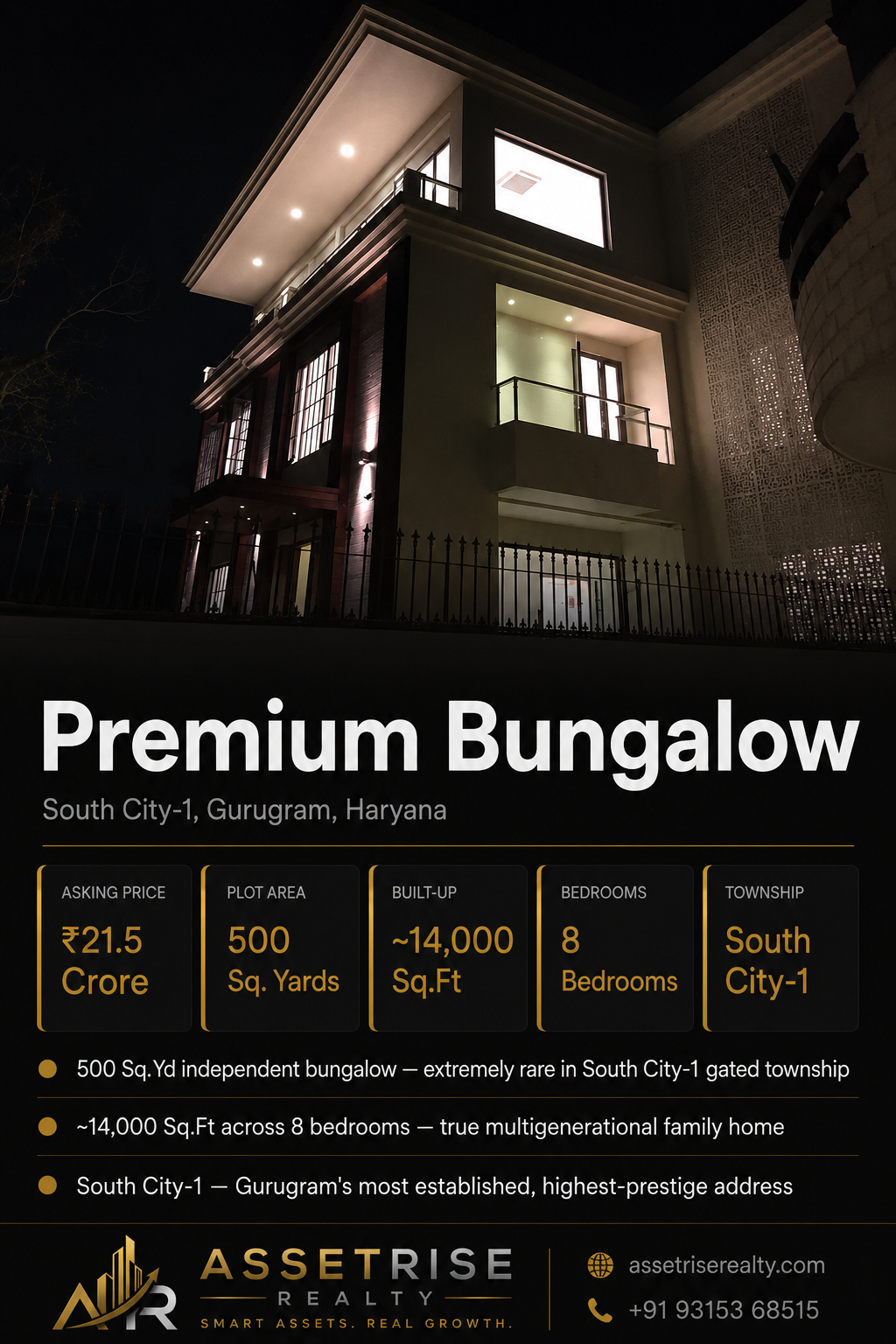 Premium Bungalow — South City-1, Gurugram | Luxury Residential