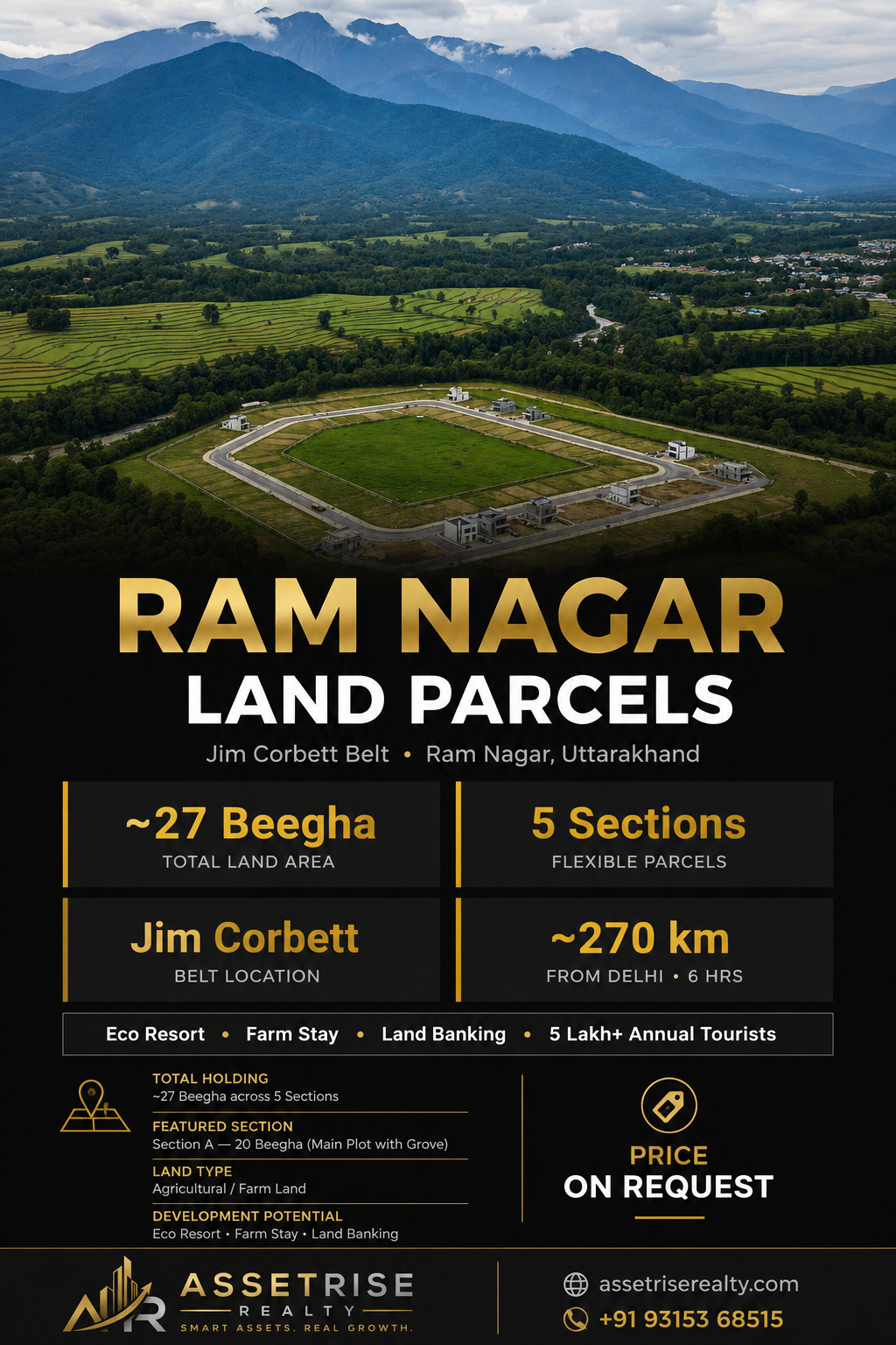 Ram Nagar Land Parcels — Jim Corbett Belt, Uttarakhand | Farm Land