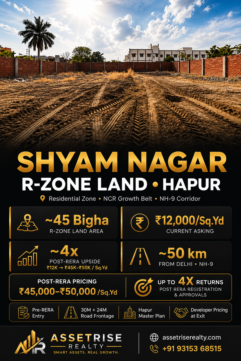 Shyam Nagar R-Zone Land — Hapur, UP | Residential Plotted Development