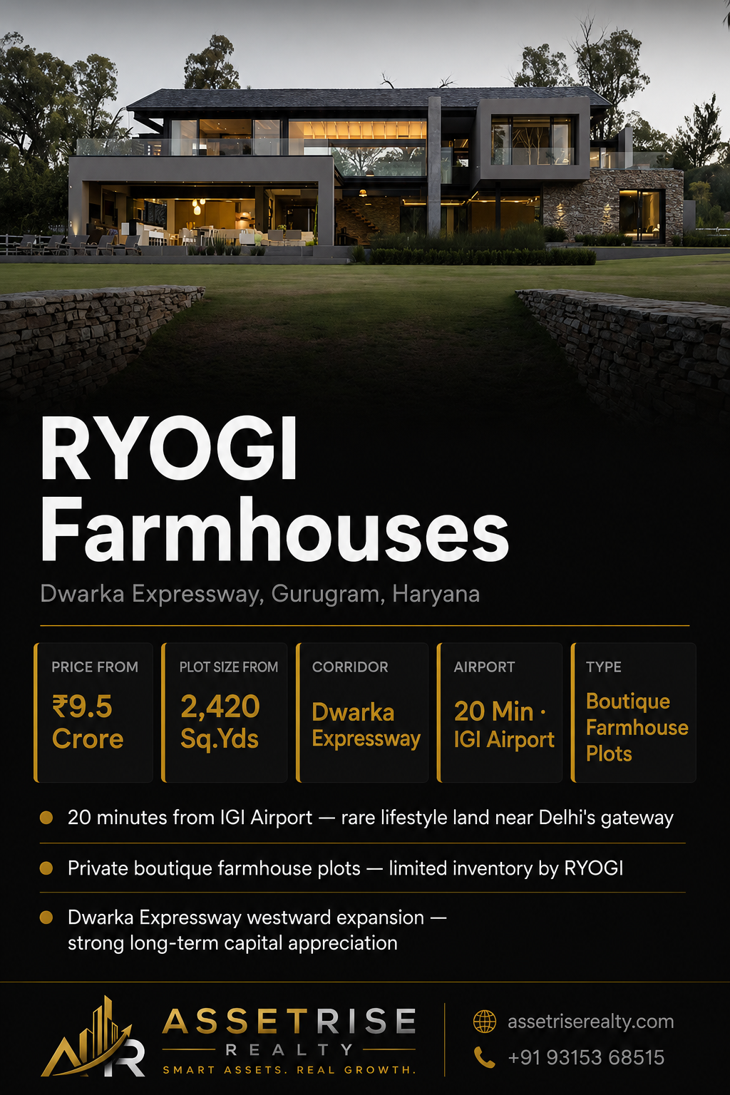 RYOGI Farmhouses — Dwarka Expressway, Gurugram | Farmland