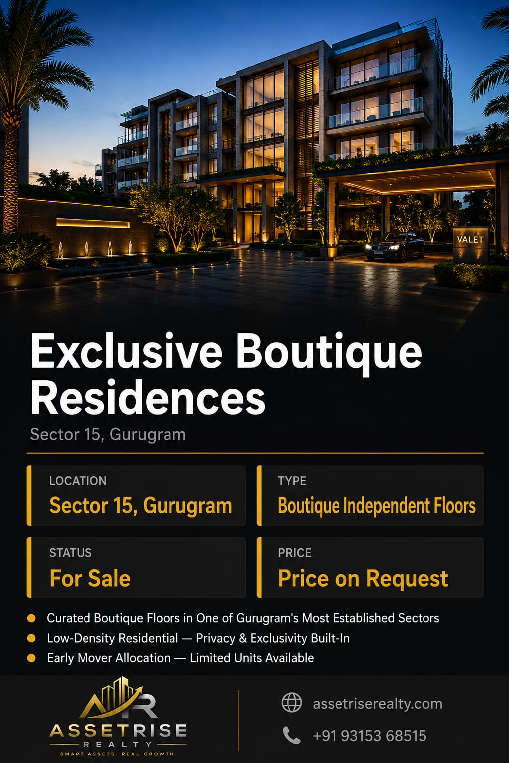 Exclusive Boutique Residences — Sector 15, Gurugram | Residential Property