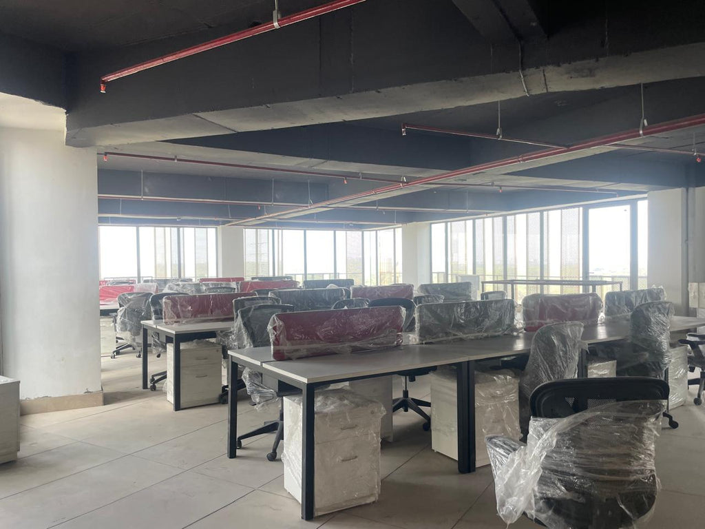 Floor plate with large windows and city views — 63000 sqft office building Sector 136